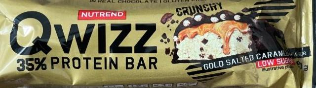 Képek - Qwizz 35% Protein bar Gold salted caramel flavour Nutrend