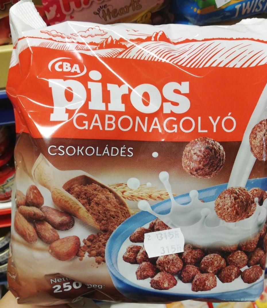 Képek - Csokoládés gabonagolyó CBA Piros 