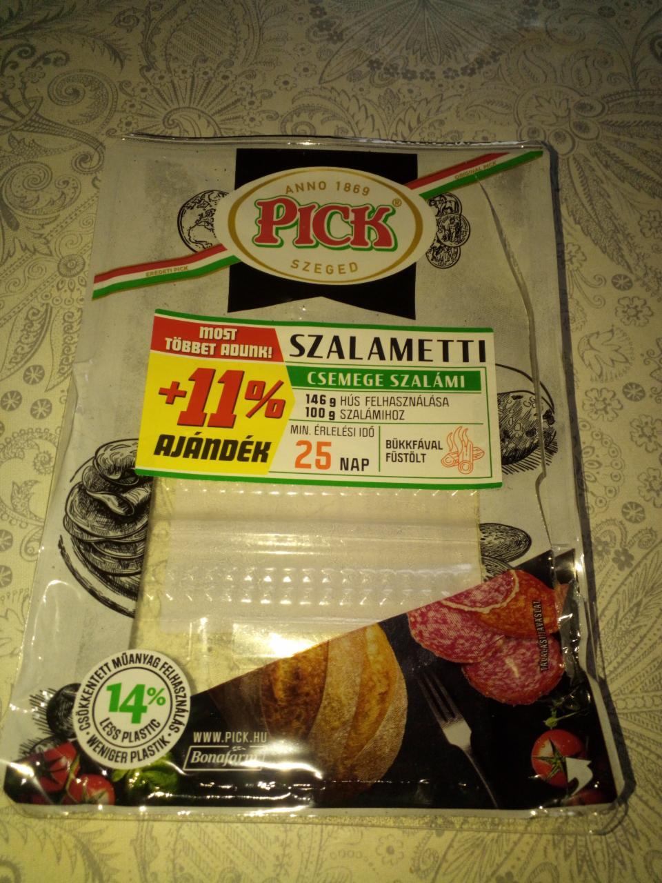 Képek - PICK Szalametti szeletelt csemege szalámi 78 g