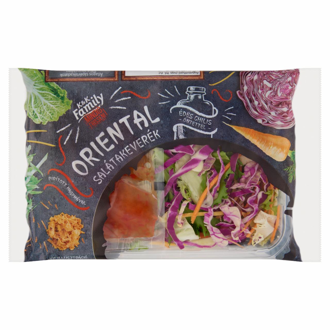 Képek - K&K Family Oriental salátakeverék édes chilis öntettel 150 g