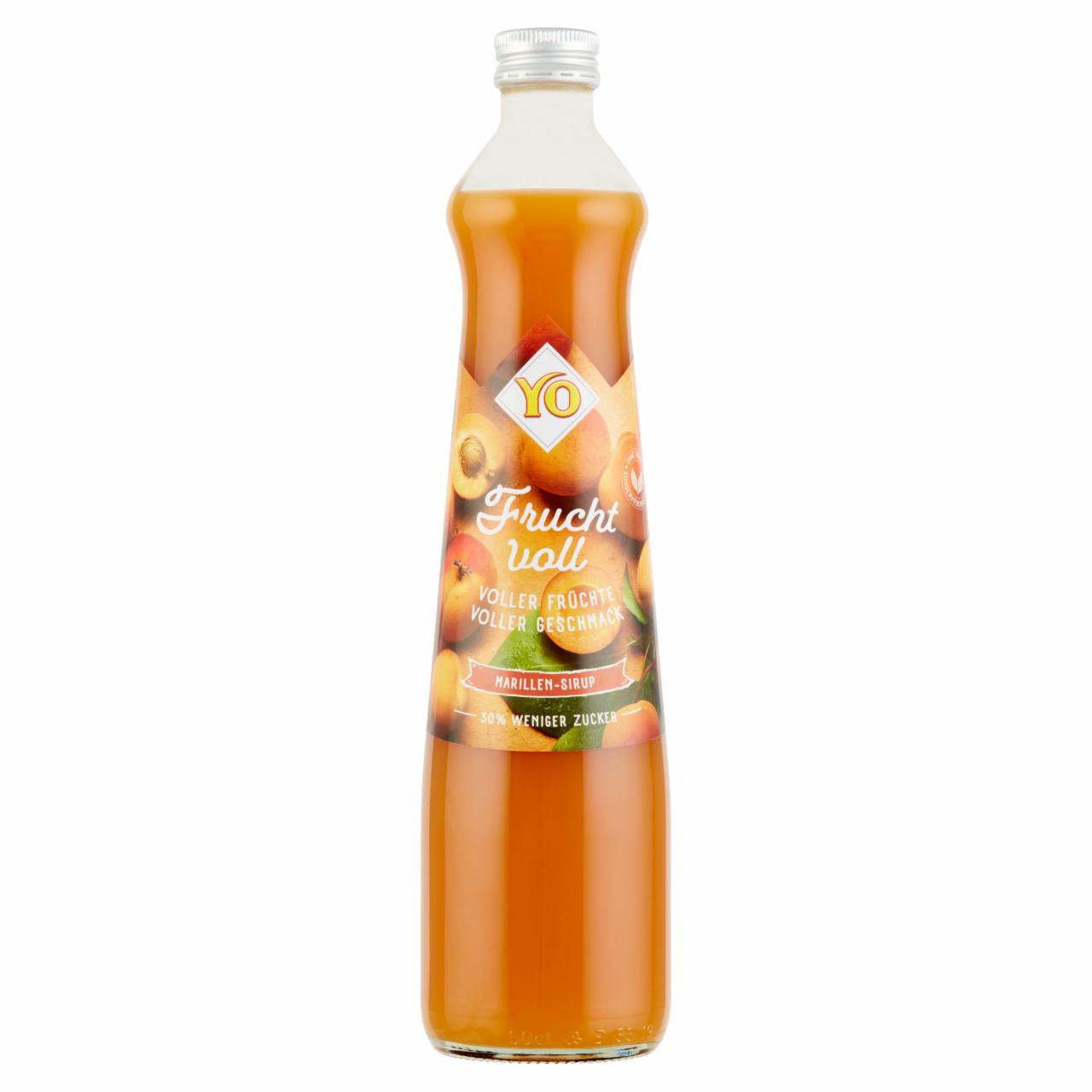 Képek - YO csökkentett energiatartalmú sárgabarack-narancs gyümölcsszörp, csökkentett cukortartalommal 0,5 l