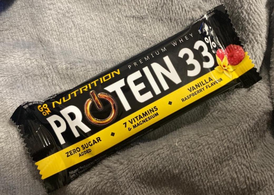 Képek - Protein Bar 33% Vanilla-Raspberry Go On Nutrition