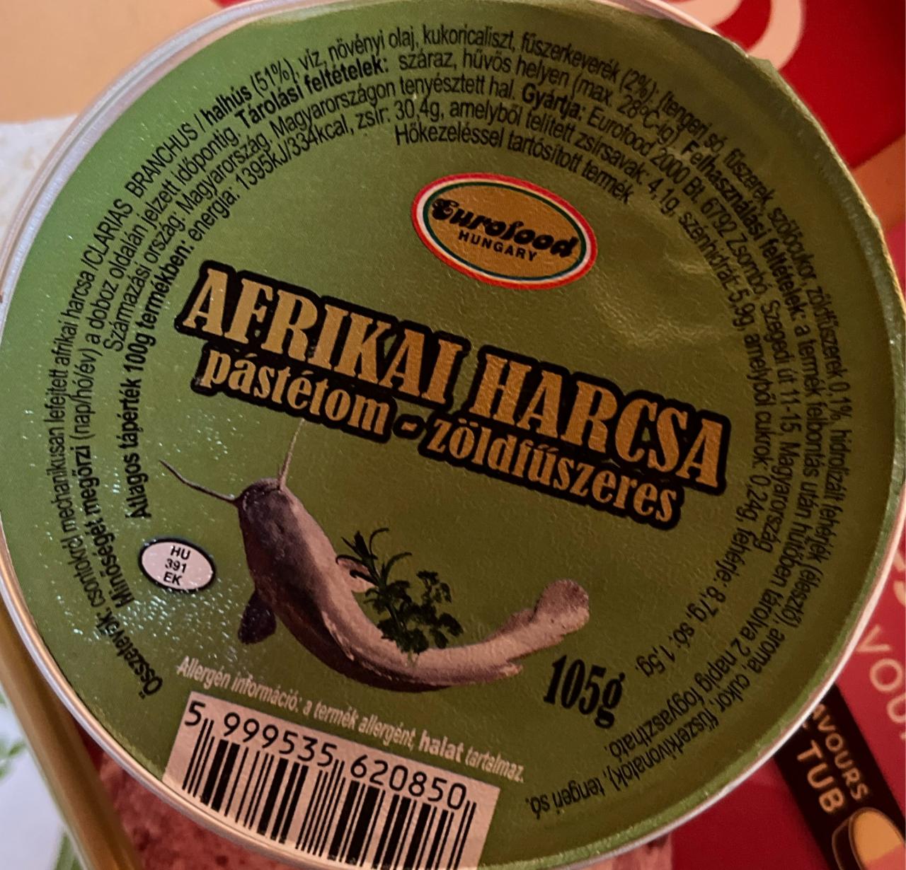 Képek - Afrikai harcsa pástétom-zöldfűszeres Eurofood