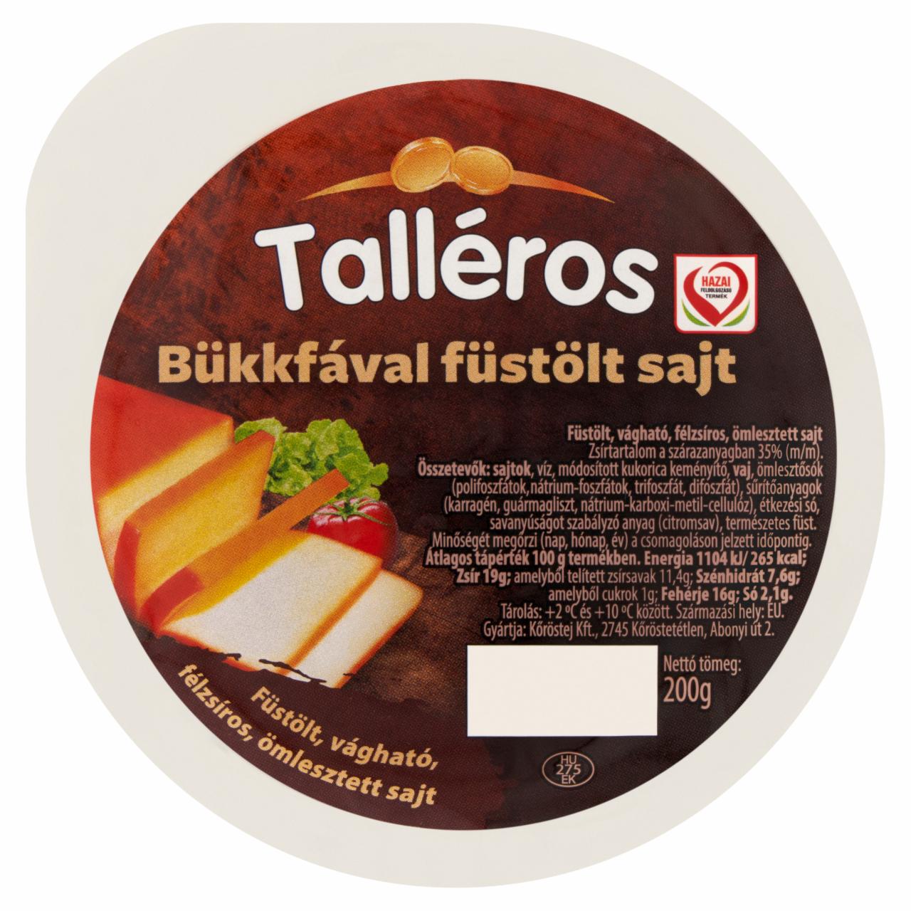 Képek - Talléros bükkfával füstölt vágható, félzsíros, ömlesztett sajt 200 g