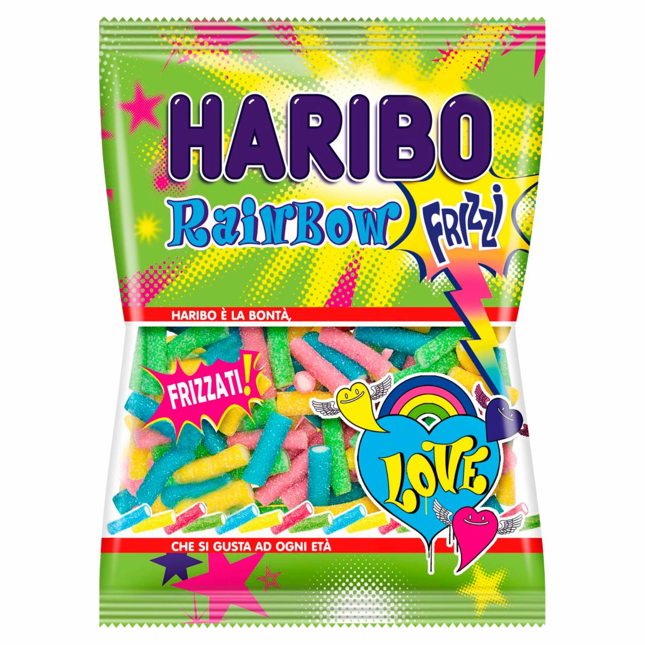 Képek - Haribo Rainbow Fr!zzi gyümölcsízű gumicukorka 90 g