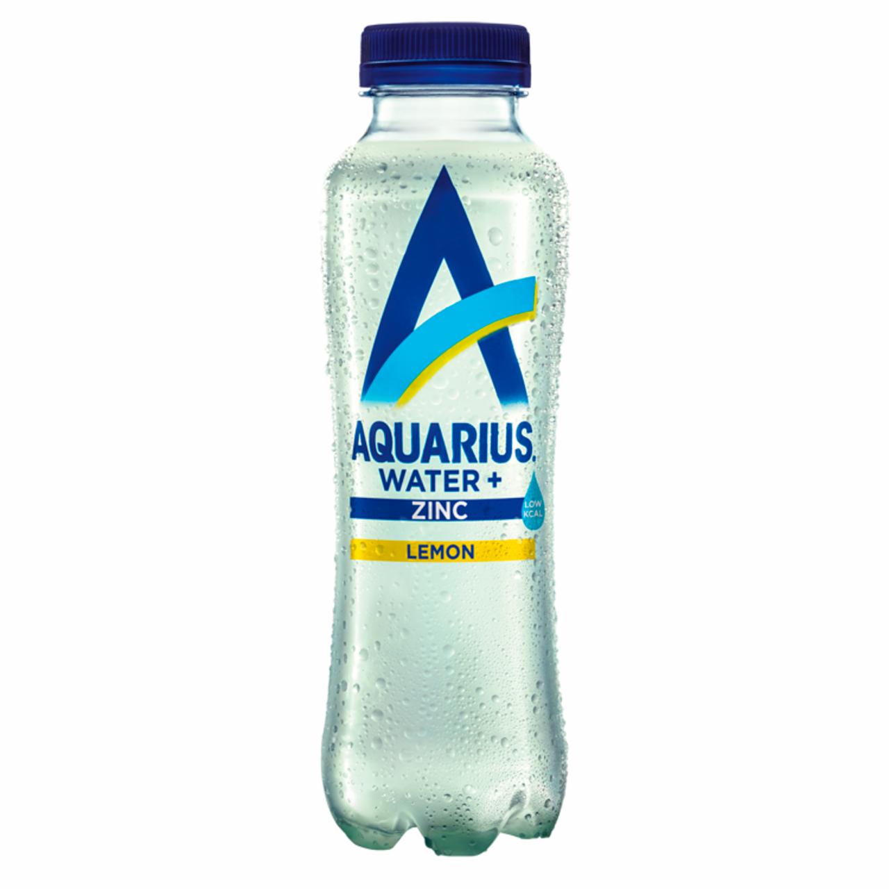 Képek - Aquarius Water+ citrom ízű szénsavmentes üdítőital hozzáadott cinkkel 400 ml