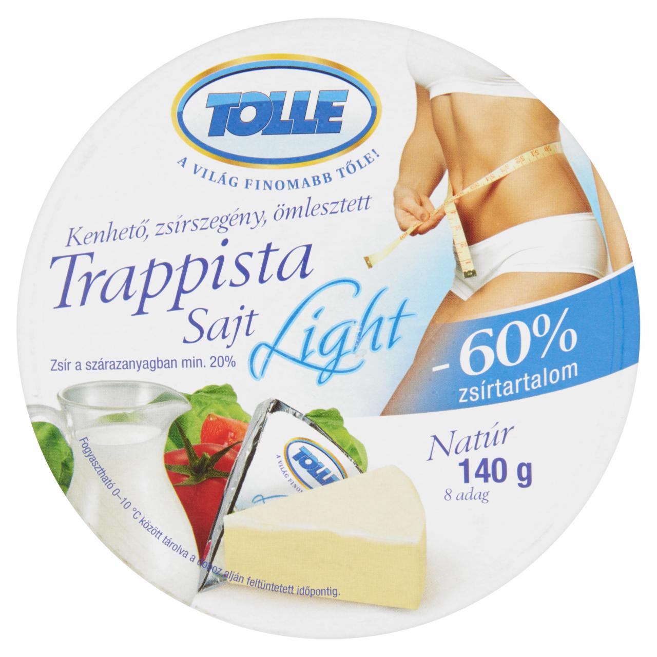 Képek - Tolle Light kenhető, zsírszegény, ömlesztett trappista sajt 8 db 140 g