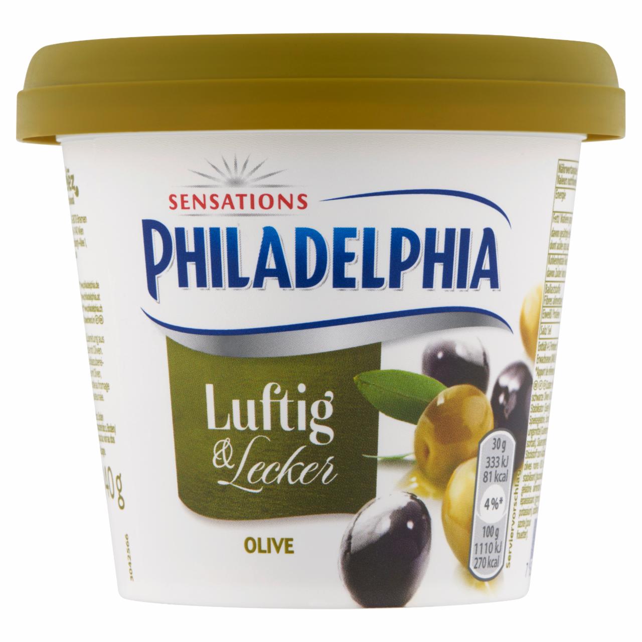 Képek - Philadelphia habosított szendvicskrém olívabogyóval 140 g