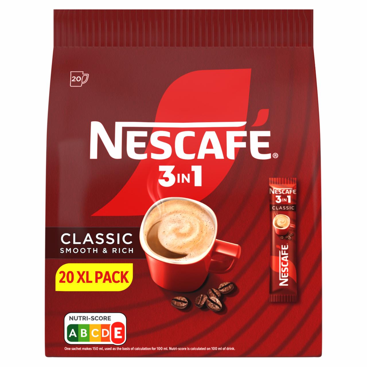 Képek - NESCAFÉ 3in1 Classic azonnal oldódó kávéspecialitás 20 x 16,5 g (330 g) 
