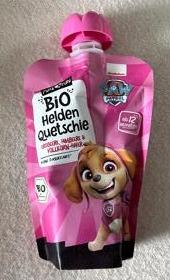 Képek - Pure & Fun kék Mancs őrjárat bio gyümölcspüré alma, eper, banán, málna, teljes kiőrlésű zabbal 100 g