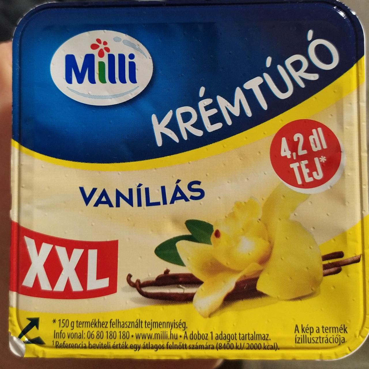 Képek - Milli XXL vaníliás krémtúró 150 g