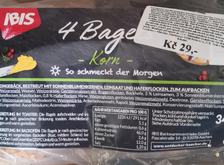 Képek - 4 db elősütött magvas bagel