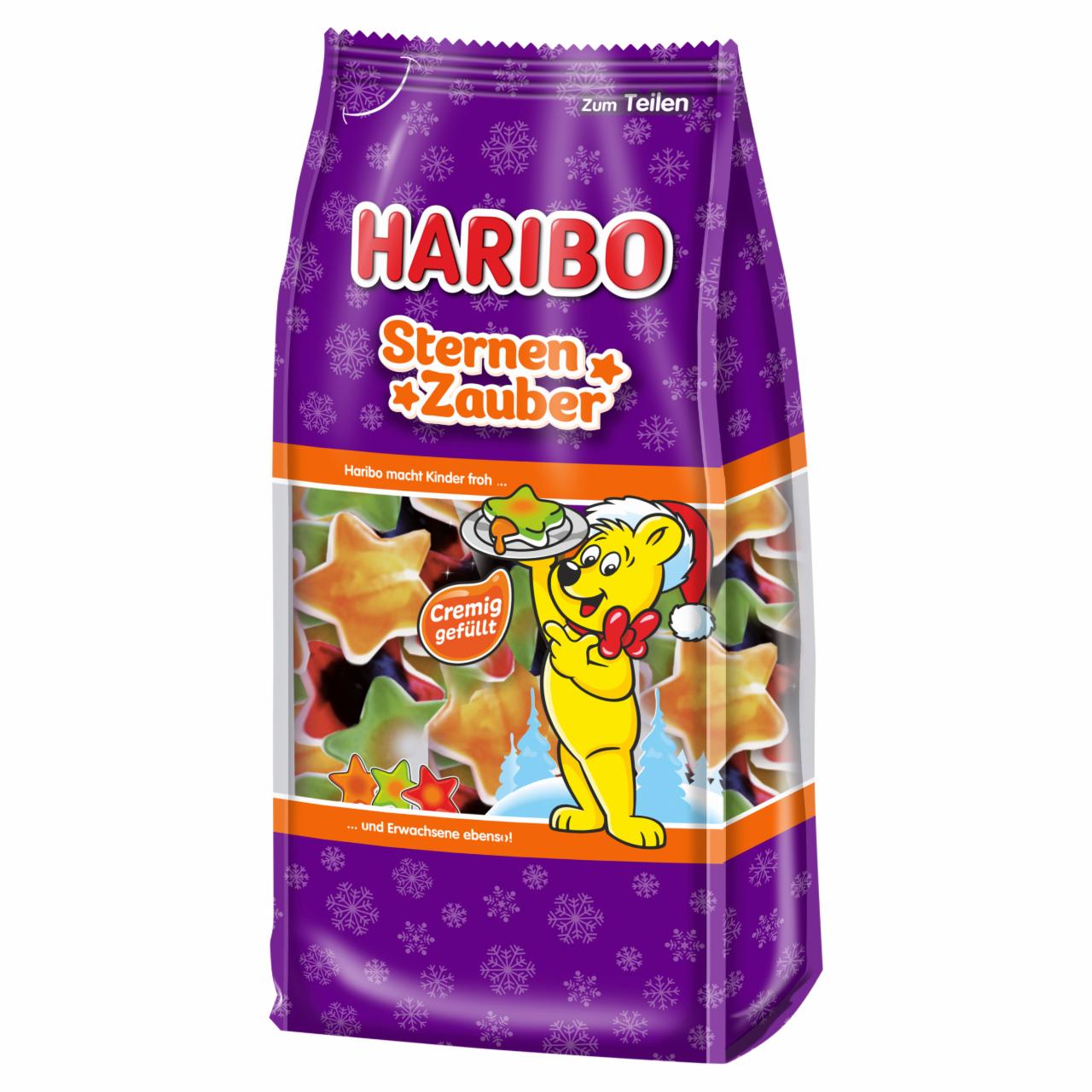 Képek - Haribo Sternen Zauber gyümölcsízű habosított gumicukorka krémmel töltve 250 g