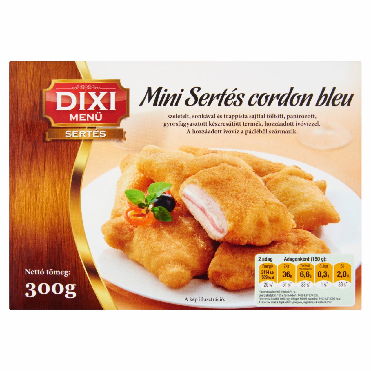 Képek - Dixi Menü Sertés gyorsfagyasztott mini sertés cordon bleu 300 g