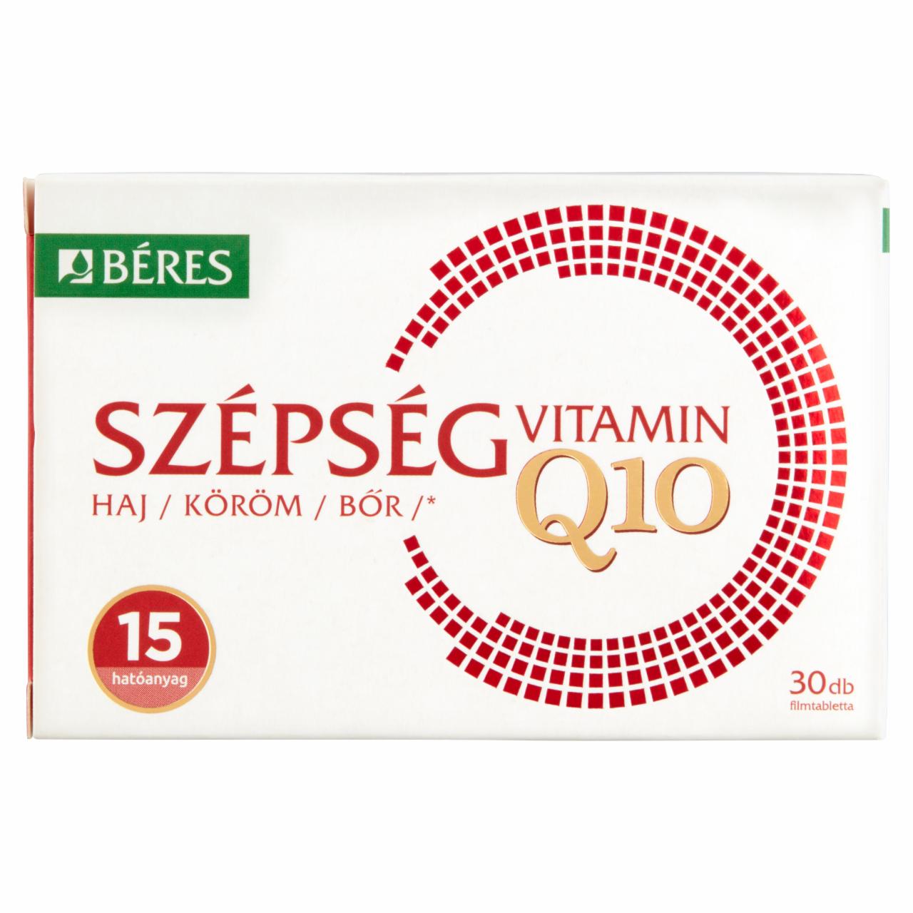 Képek - Béres Szépségvitamin + Q10 filmtabletta étrend-kiegészítő készítmény 30 x 0,742 g (22,3 g)