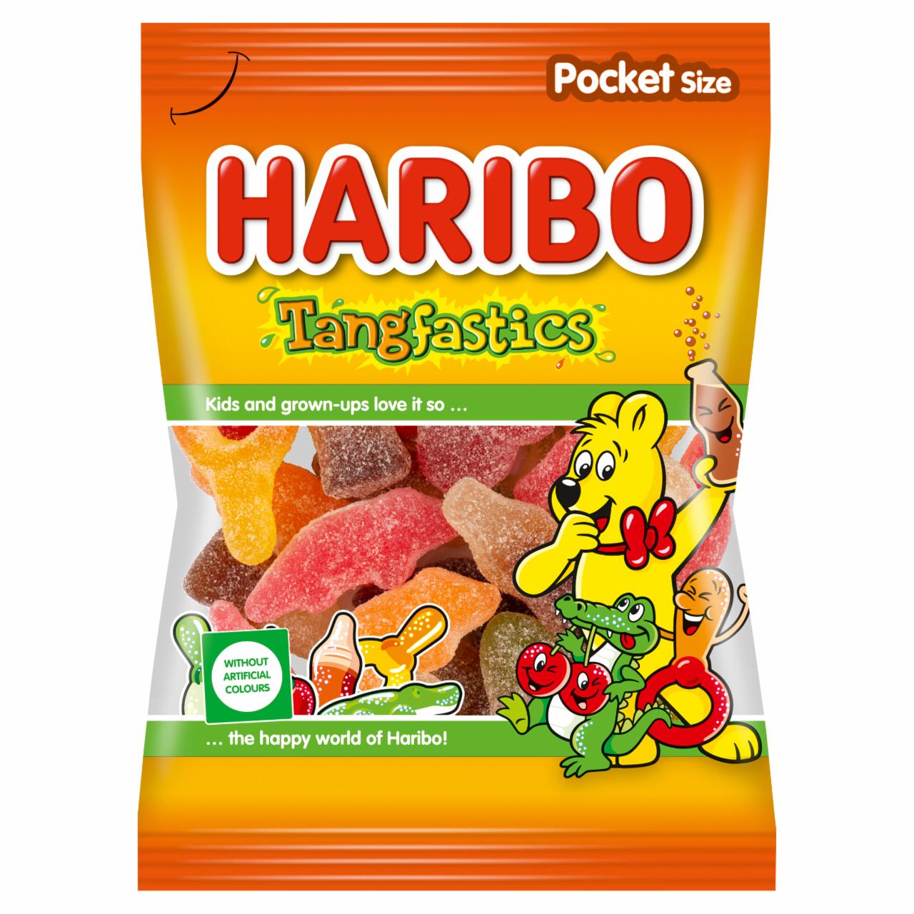 Képek - Haribo Tangfastics gyümölcsízű gumicukorka keverék, részben kóla ízesítéssel 100 g