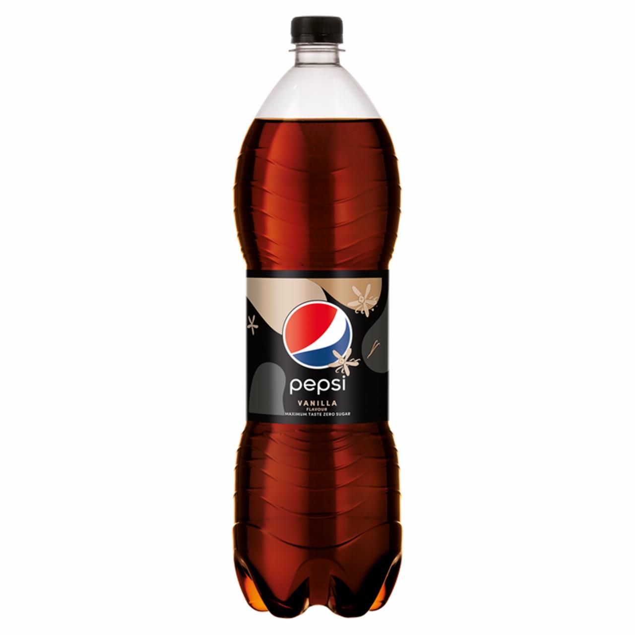 Képek - Pepsi colaízű energiamentes szénsavas üdítőital édesítőszerekkel vanília ízesítéssel 1,75 l