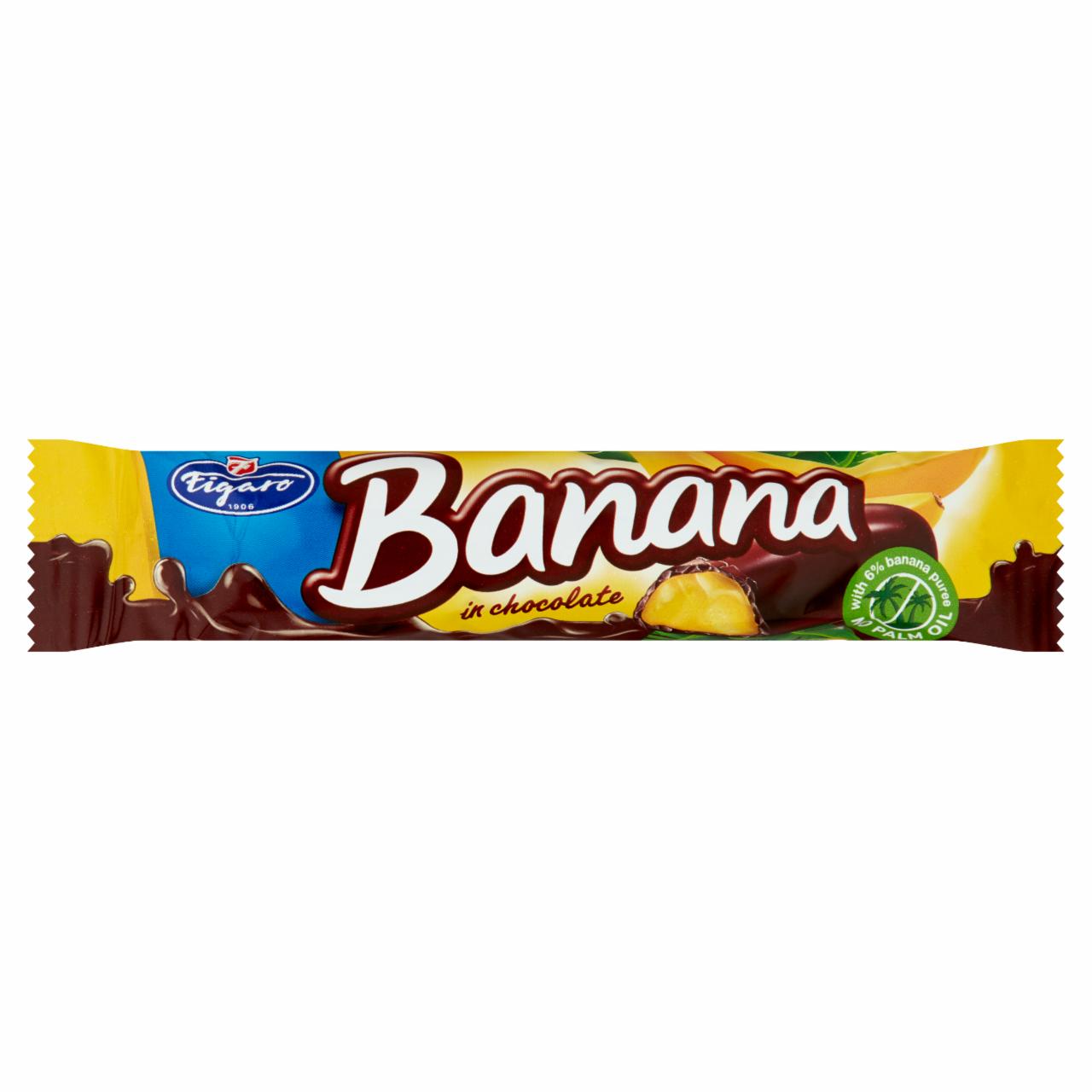 Képek - Figaro étcsokoládéval bevont banános habos zselé szelet 25 g