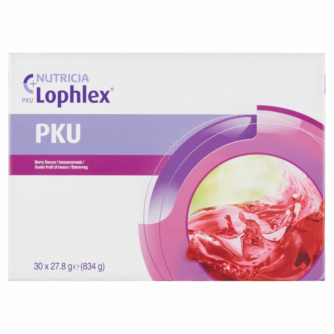 Képek - PKU Lophlex por alapú, bogyós gyümölcs ízű gyógyászati célra szánt élelmiszer 30 x 27,8 g (834 g)