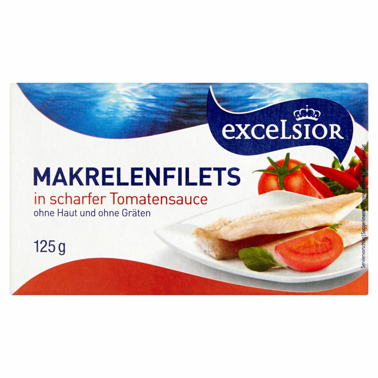 Képek - Excelsior makrélafilé csípős paradicsomszószban 125 g