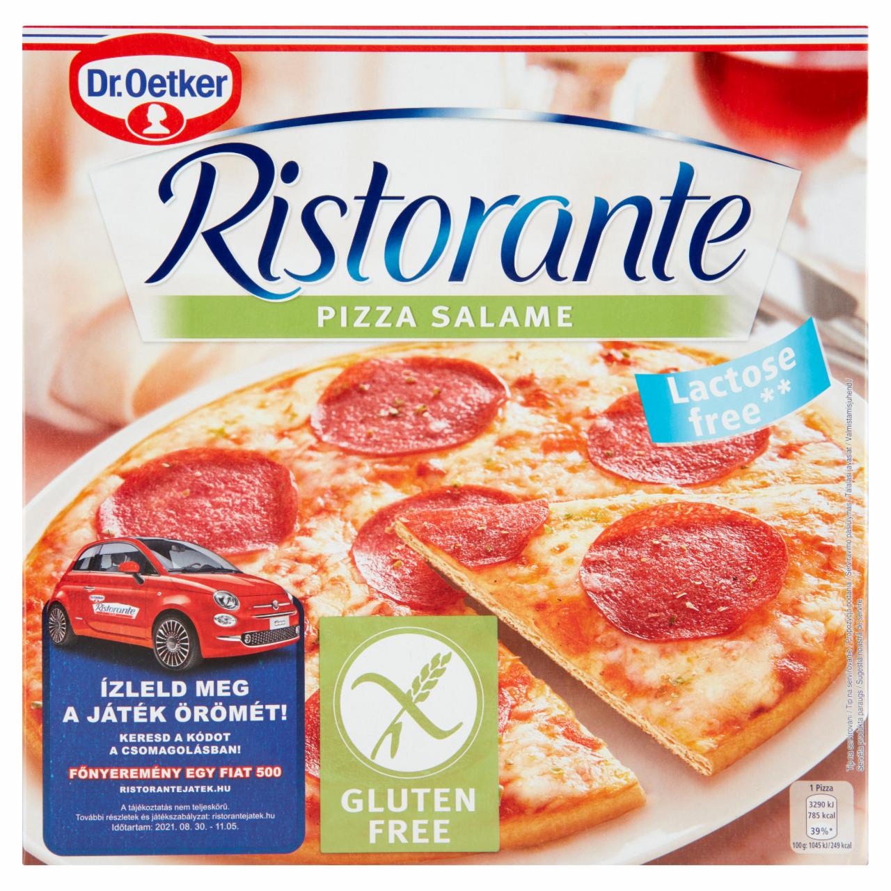 Képek - Dr. Oetker Ristorante Pizza Salame gyorsfagyasztott gluténmentes pizza sajttal és szalámival 315 g