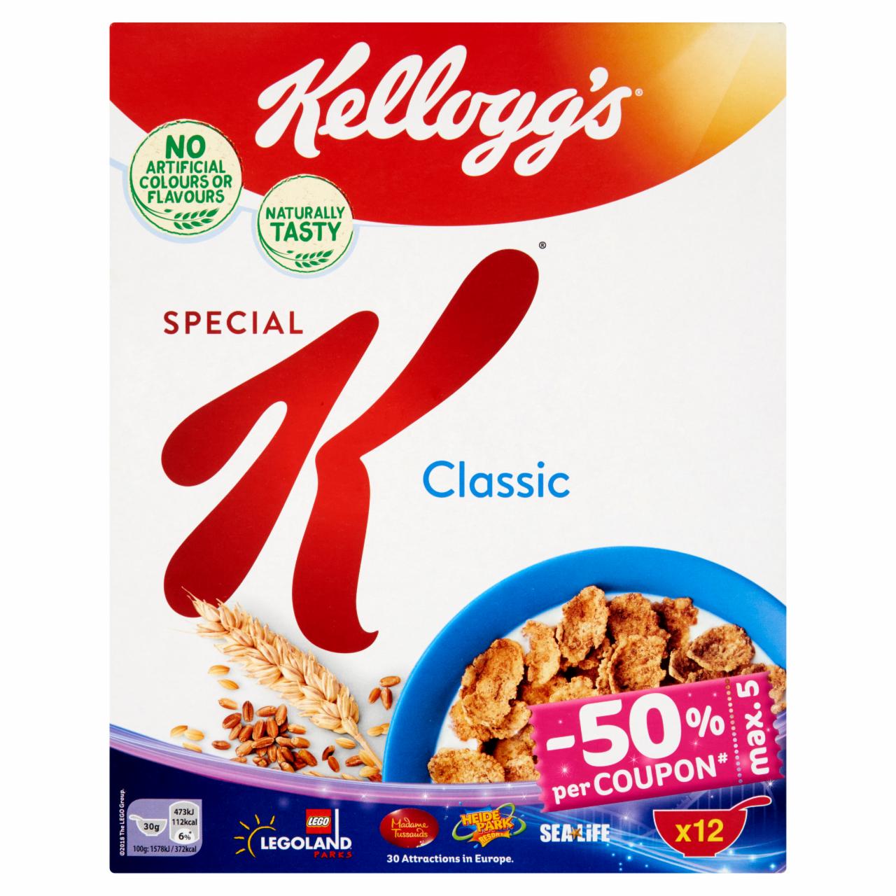 Képek - Special K Classic ropogós rizs, teljeskiőrlésű búza és árpa pelyhek 375 g