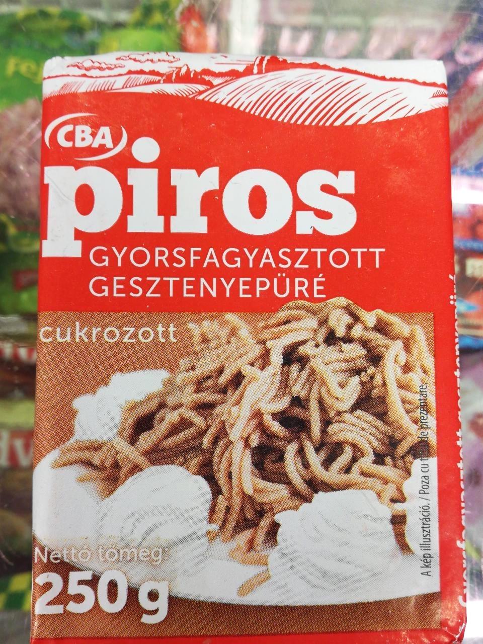 Képek - Gyorsfagyasztott gesztenyepüré cukrozott CBA Piros 