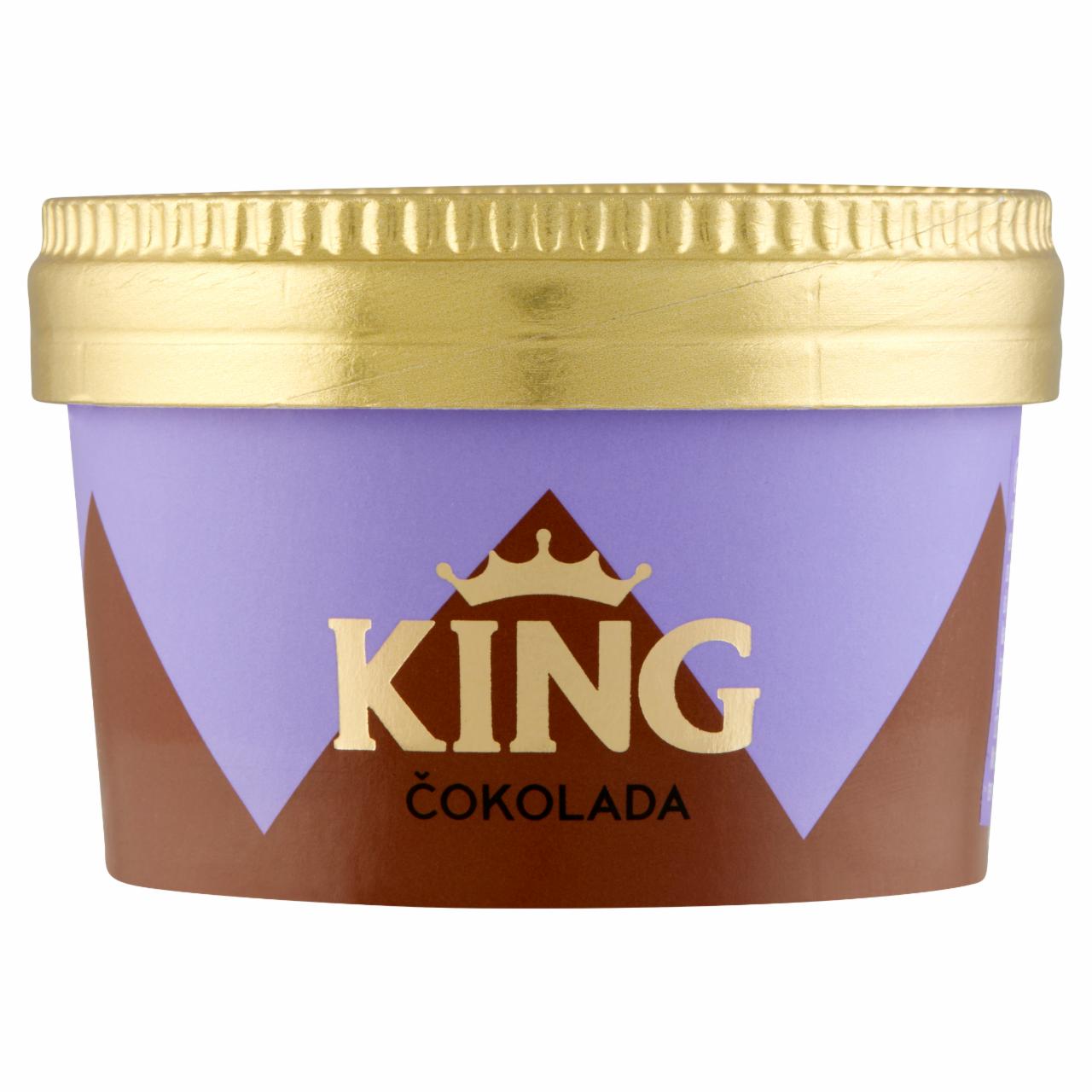 Képek - King tejcsokoládés jégkrém csokoládés-mogyorós ízű öntettel és brownie darabokkal 120 ml