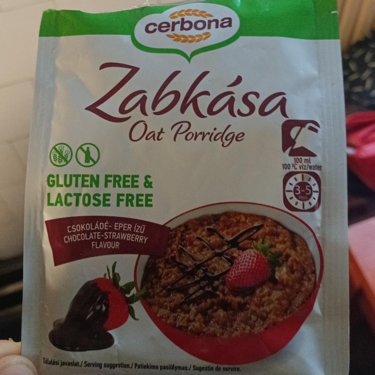 Képek - Zabkása csokoládé- eper ízű gluten free & laktose free Cebona