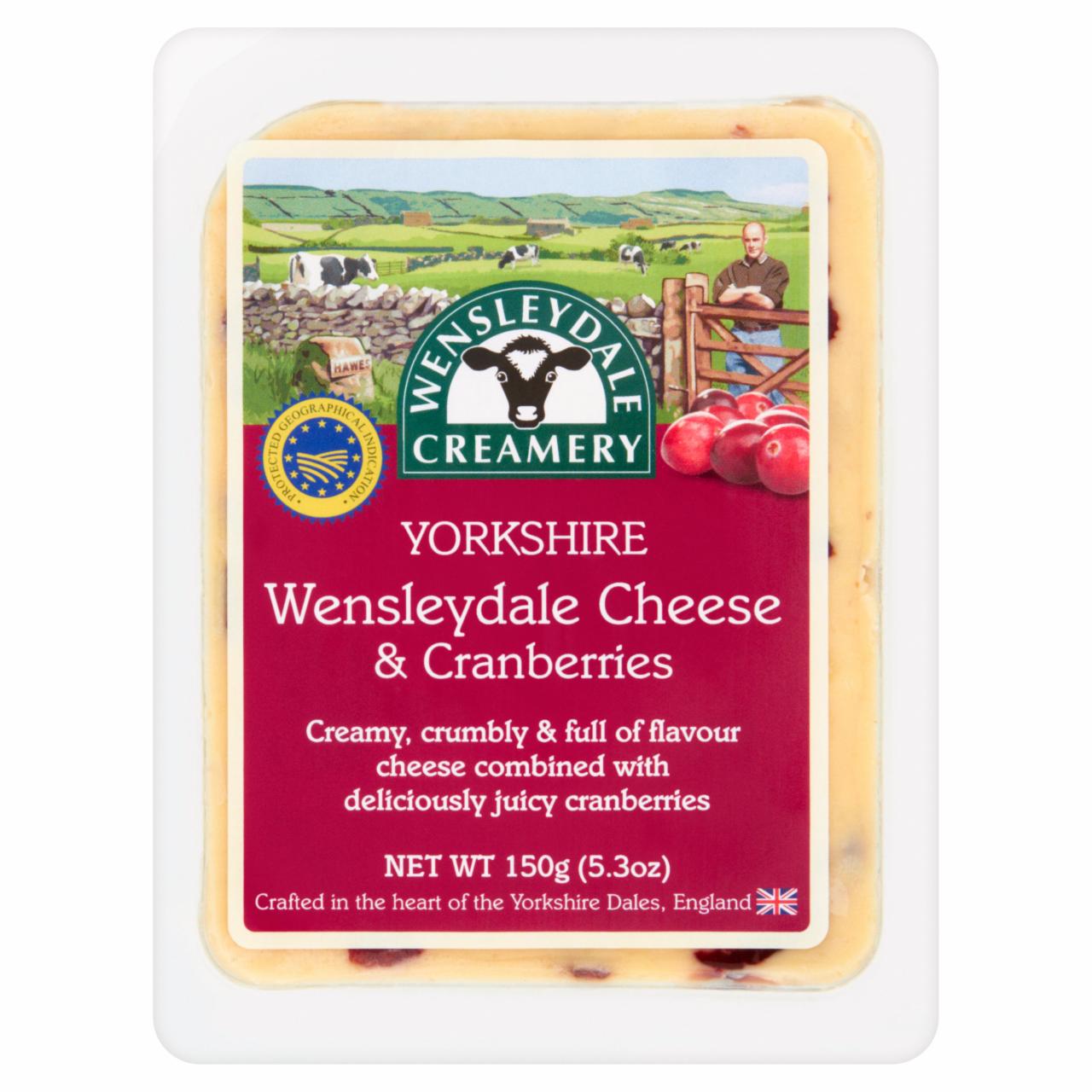 Képek - Wensleydale Creamery Yorkshire Wensleydale & Cranberries félzsíros kemény sajt vörösáfonyával 150 g