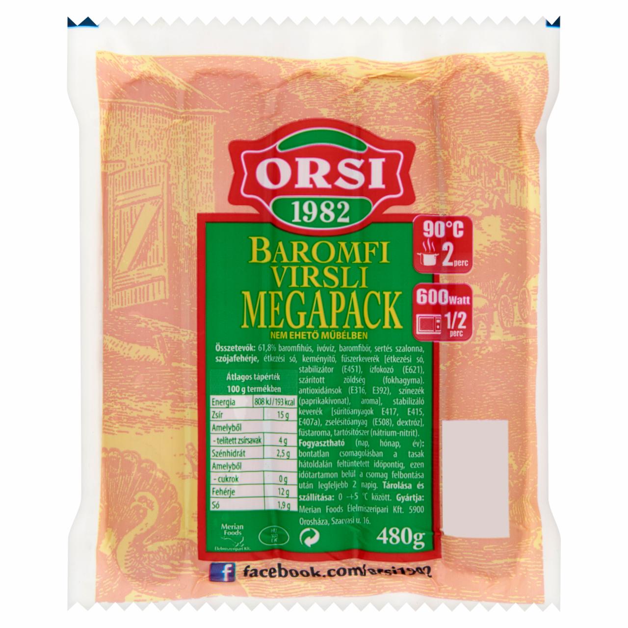 Képek - Orsi Megapack baromfi virsli 480 g