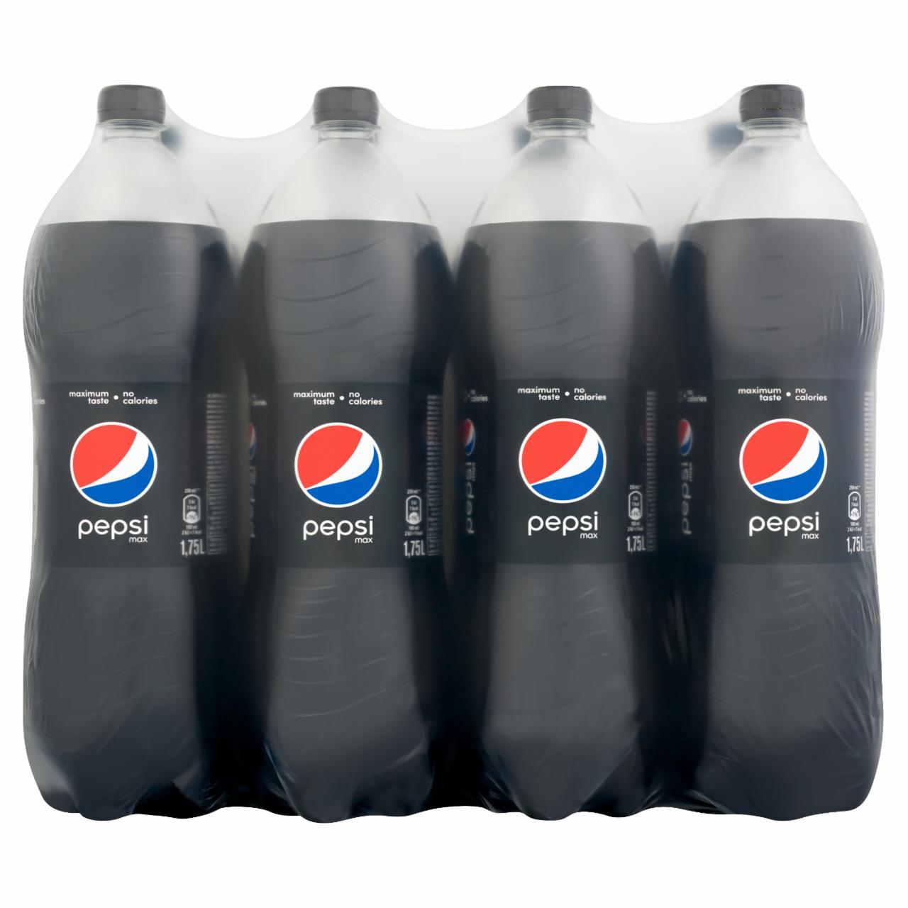Képek - Pepsi Max colaízű energiamentes szénsavas üdítőital édesítőszerekkel 8 x 1,75 l