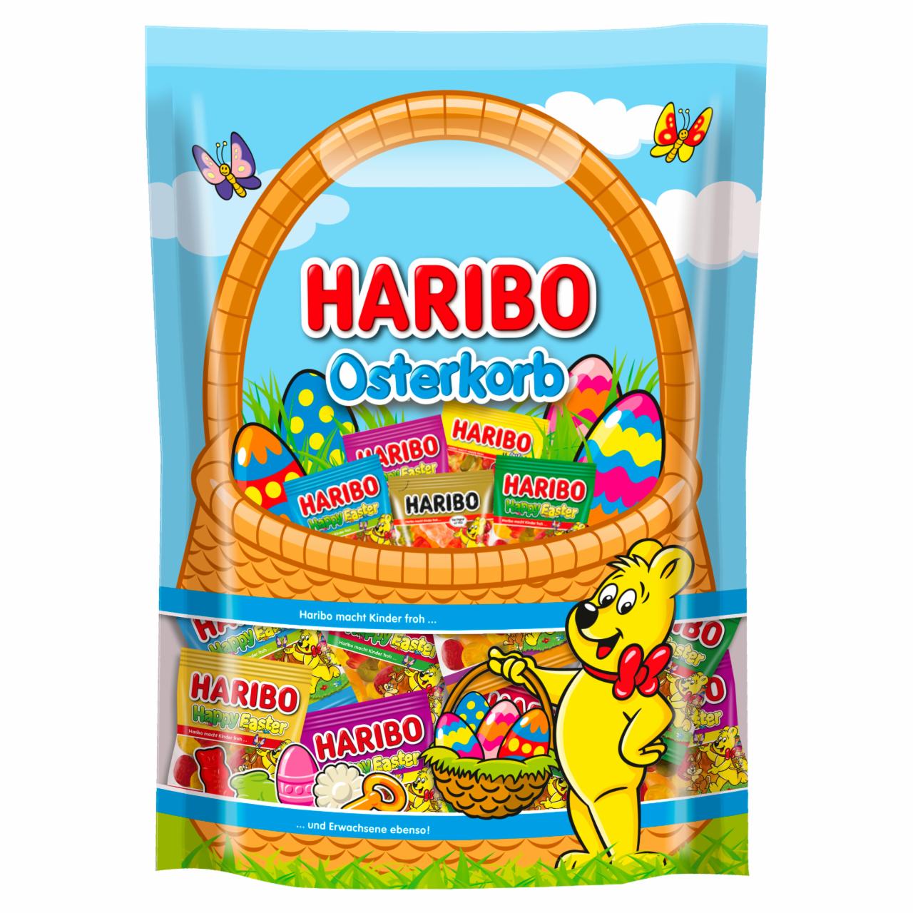 Képek - Haribo Osterkorb gyümölcsízű gumicukorka részben kóla ízesítéssel 275 g