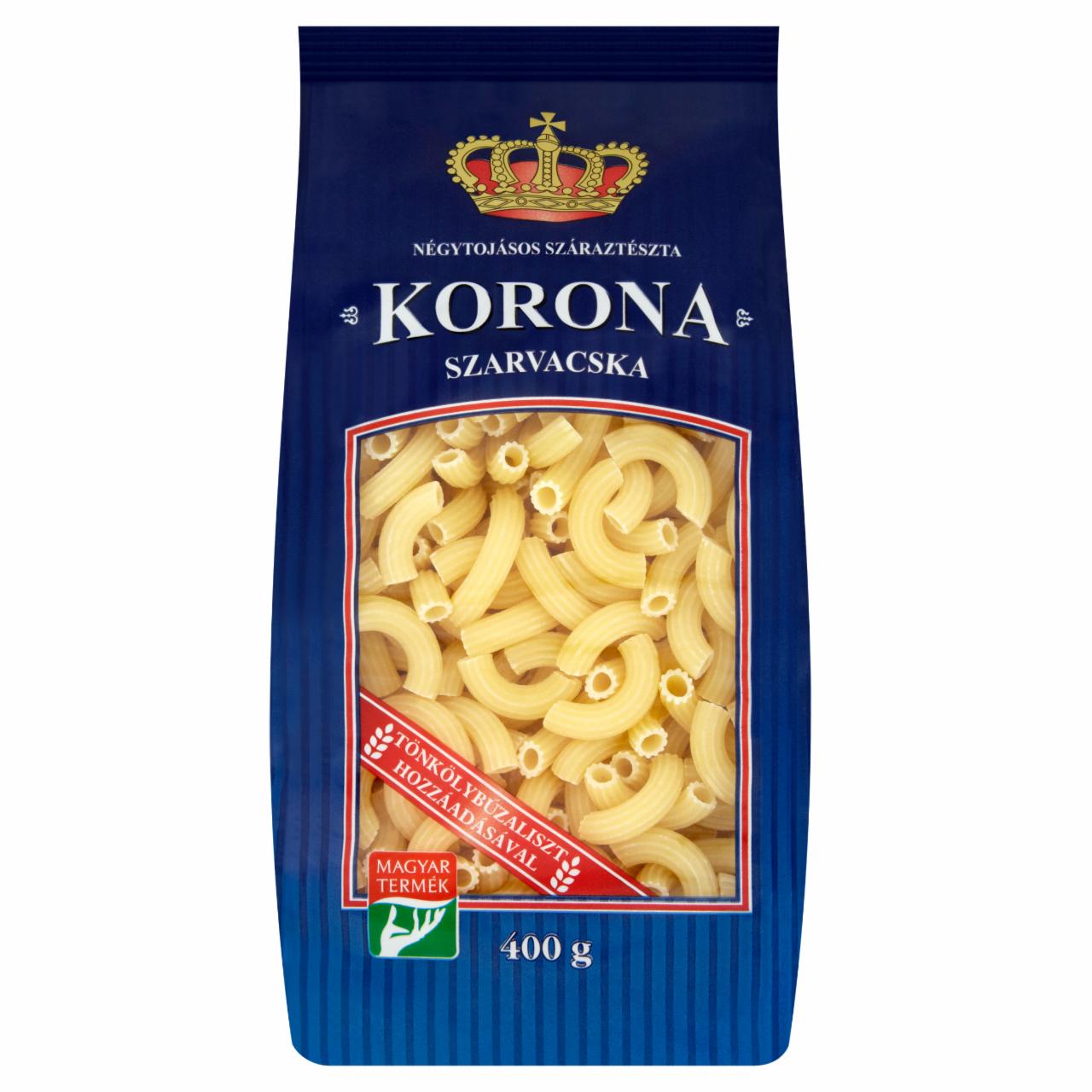 Képek - Korona szarvacska 4 tojásos száraztészta 400 g