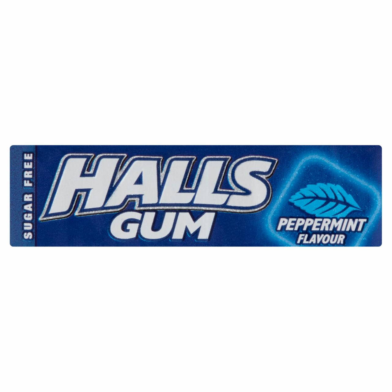 Képek - Halls borsmentaízű, cukormentes rágógumi édesítőszerekkel 14 g