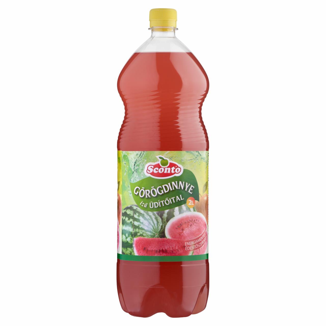 Képek - Sconto energiamentes görögdinnye ízű üdítőital édesítőszerekkel 2 l