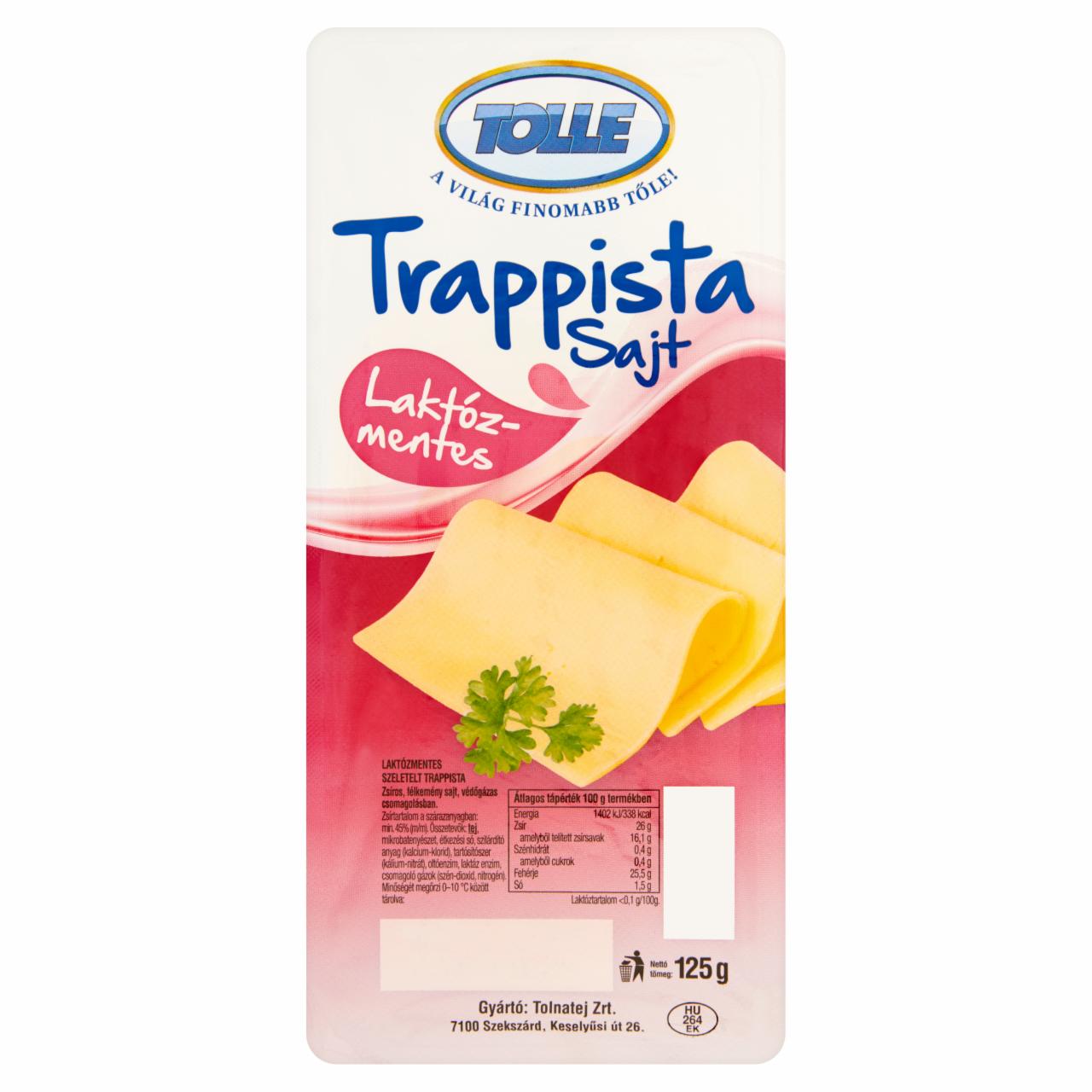 Képek - Tolle laktózmentes, szeletelt zsíros, félkemény trappista sajt 125 g