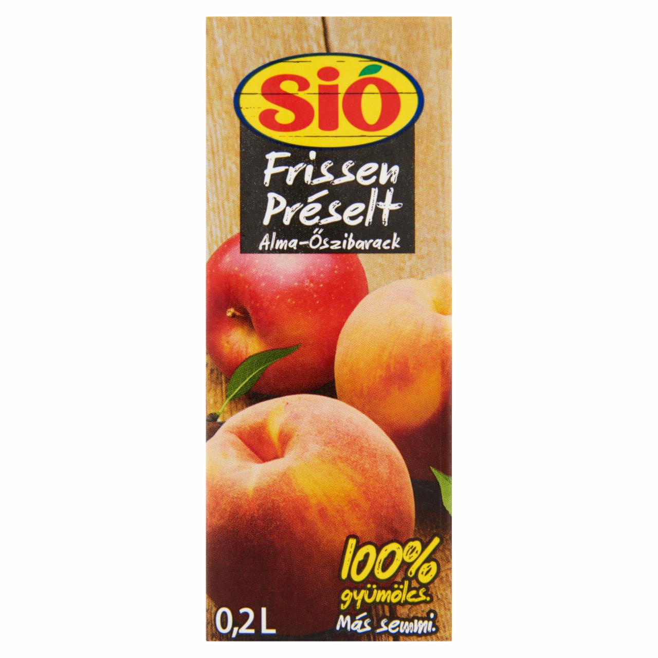 Képek - Sió frissen préselt alma-őszibaracklé 0,2 l