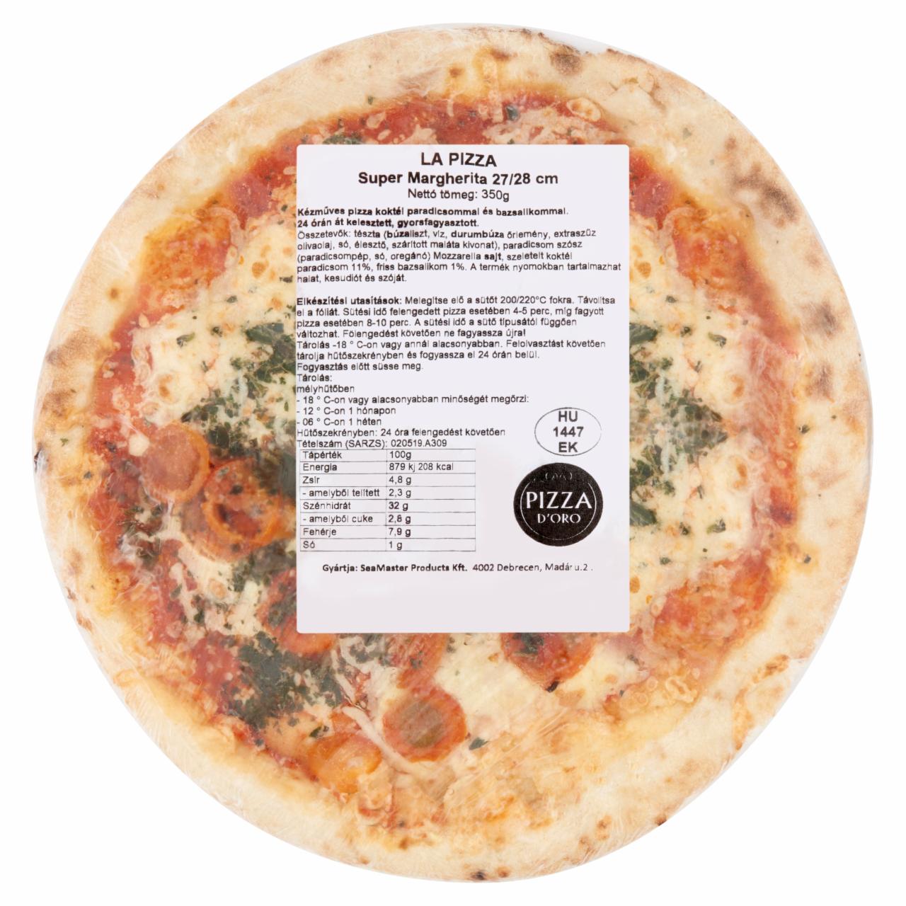 Képek - Pizza D'Oro Super Margherita gyorsfagyasztott kézműves pizza paradicsommal és bazsalikommal 350 g