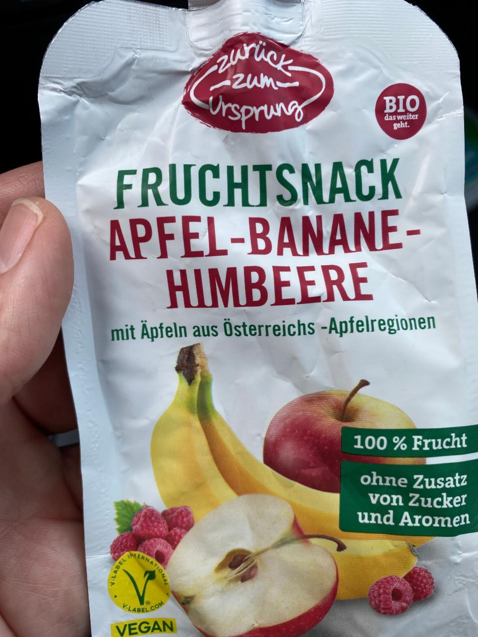 Képek - Fruchtsnack Apfel-Banane-Himbeere Zurück zum ursprung