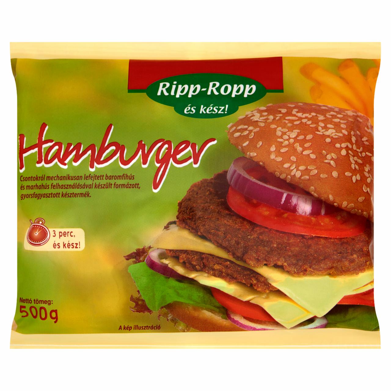 Képek - Ripp-Ropp gyorsfagyasztott hamburger 500 g