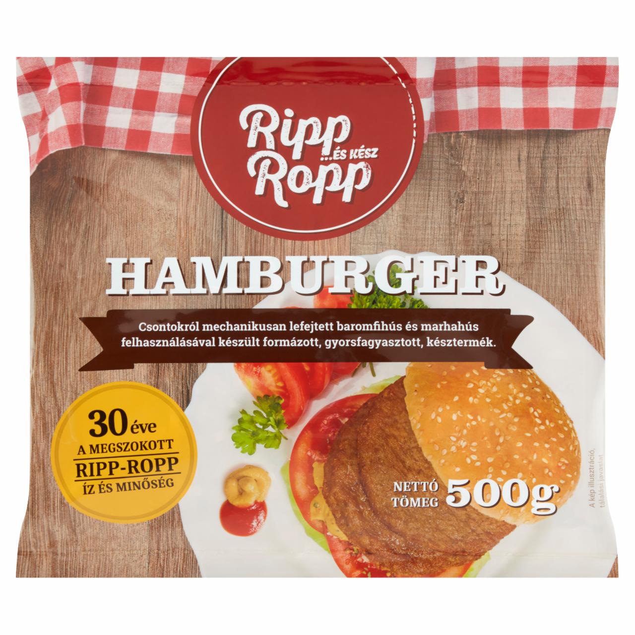 Képek - Ripp-Ropp gyorsfagyasztott hamburger 500 g