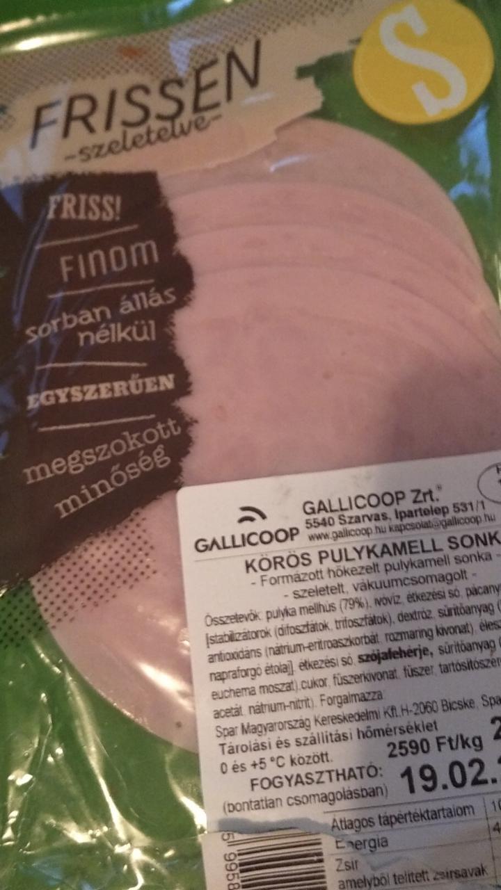 Képek - Körös pulykamell sonka Gallicoop