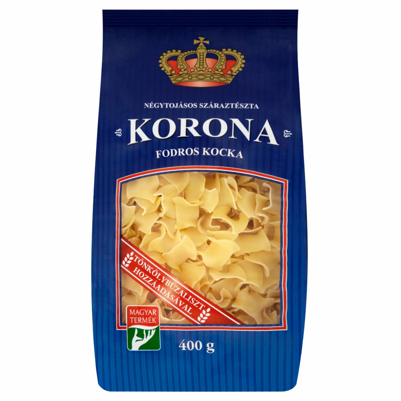 Képek - Korona fodros nagykocka 4 tojásos száraztészta 400 g