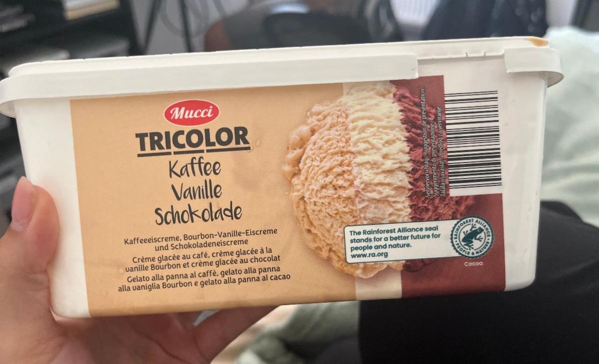 Képek - Tricolor Kaffee Vanille Schokolade fagylalt Mucci