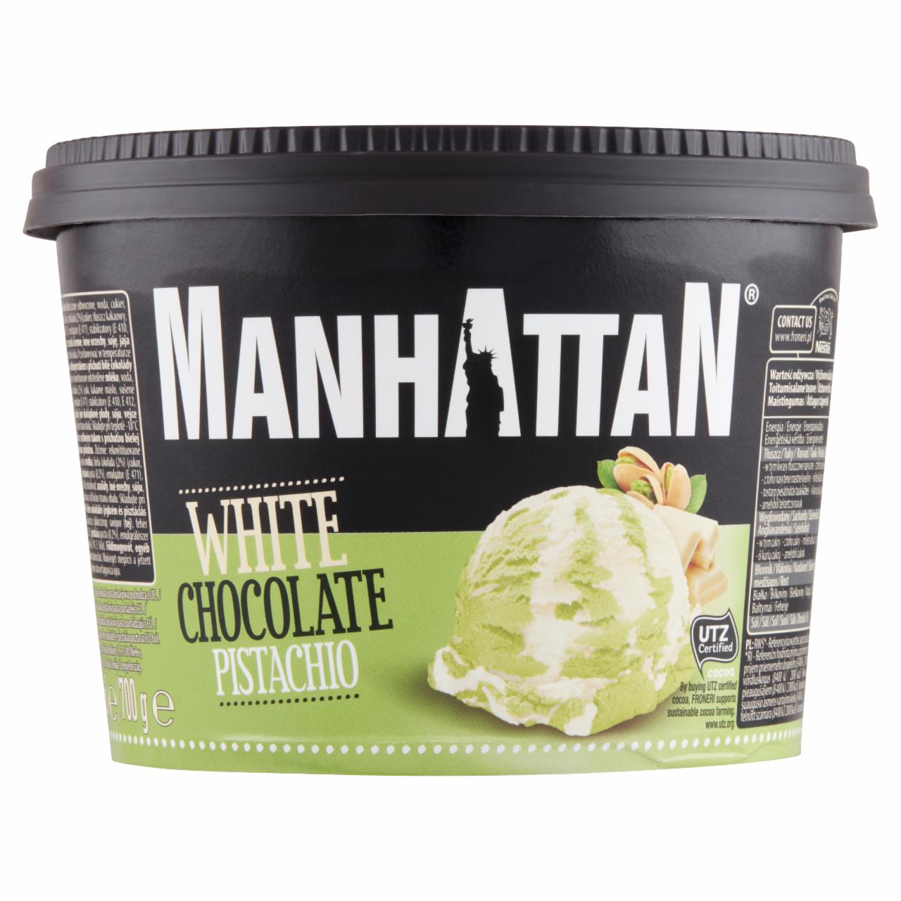 Képek - Manhattan fehér csokoládés jégkrém és pisztáciás jégkrém 1400 ml