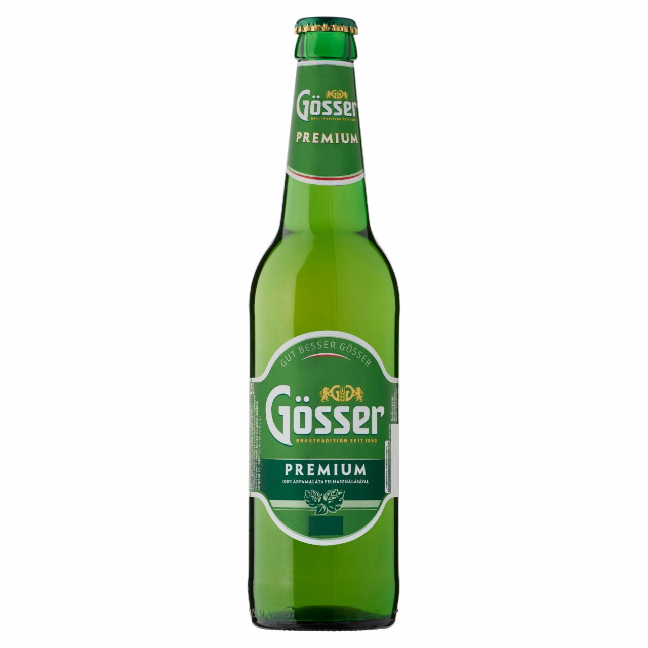 Képek - Gösser Premium minőségi világos sör 5% 0,5 l üveg