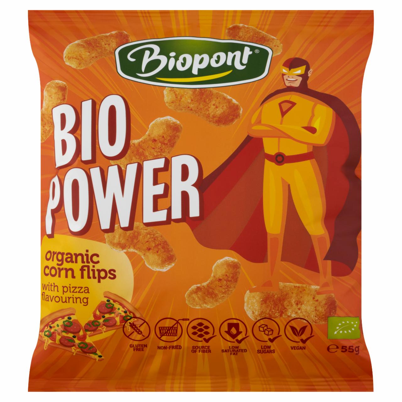 Képek - Biopont Bio Power Bio gluténmentes kukorica snack pizza ízesítéssel 55 g