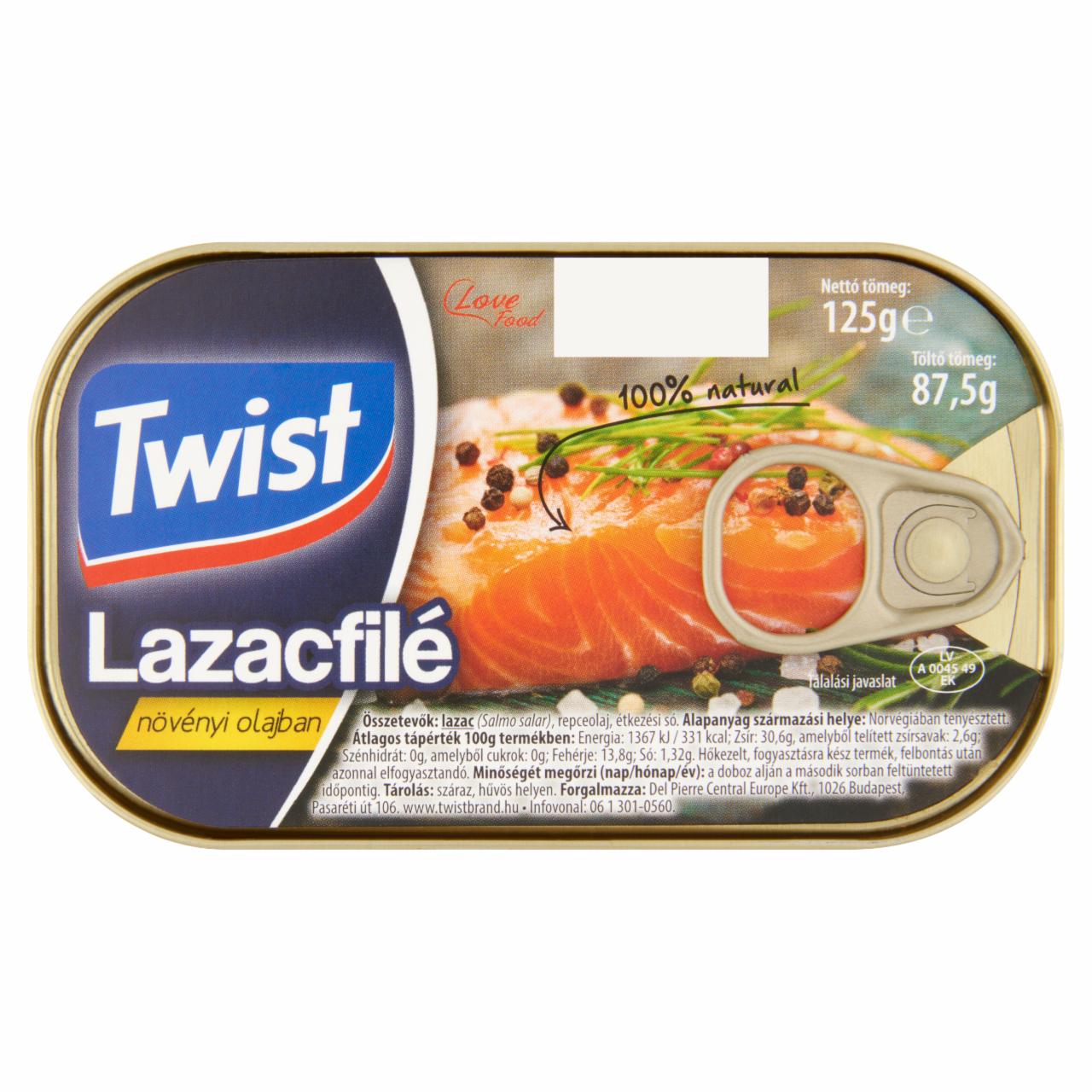 Képek - Twist lazacfilé növényi olajban 125 g