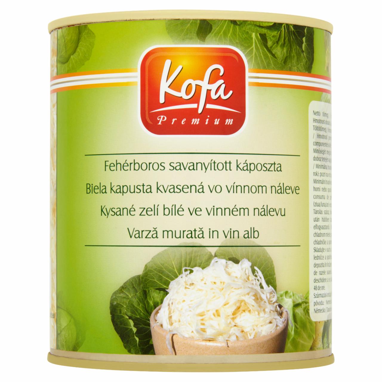 Képek - Kofa Premium fehérboros savanyított káposzta 810 g